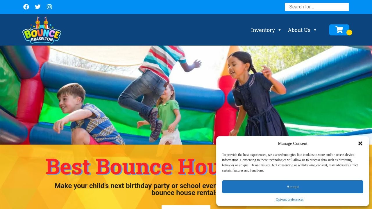 Screenshot of Bouncebraselton.com
