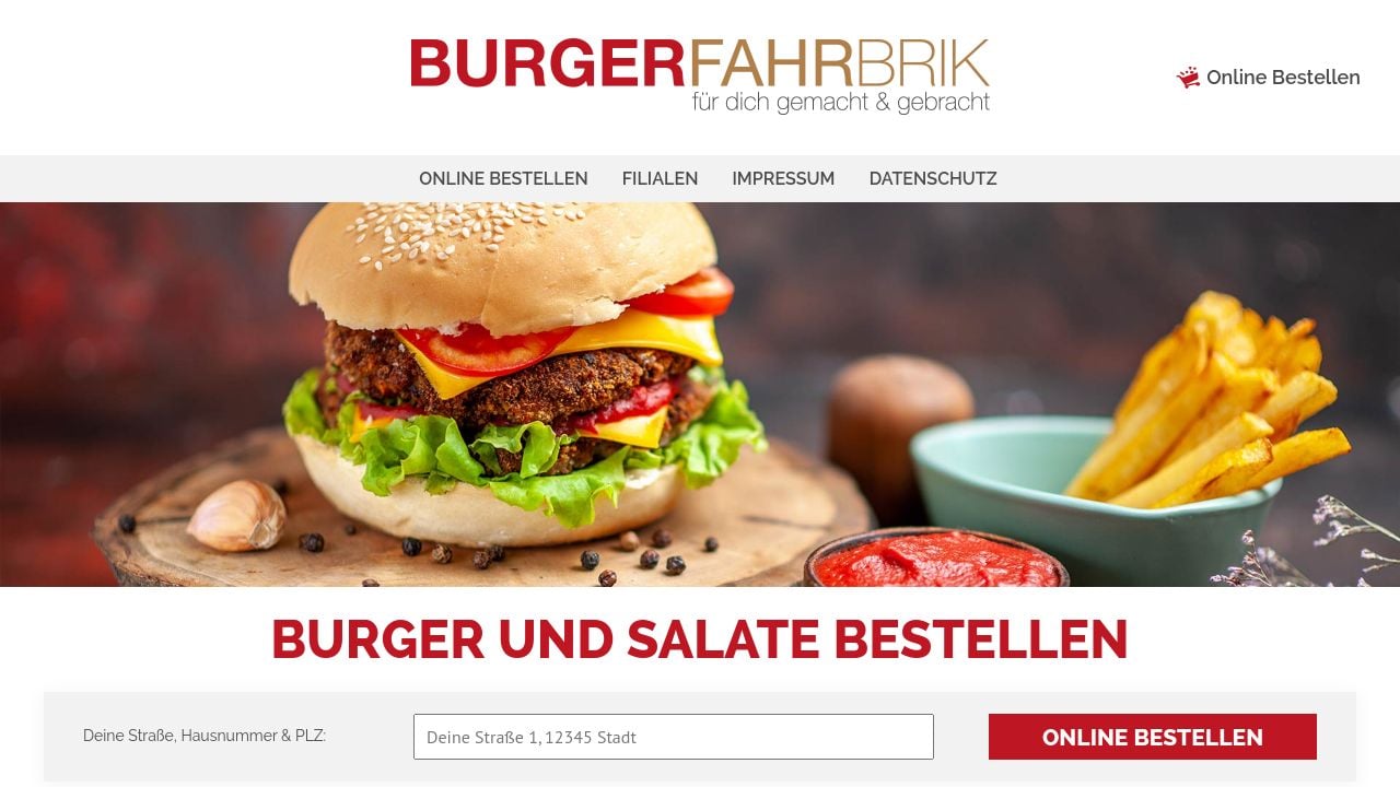 Screenshot of Burgerfahrbrik.com