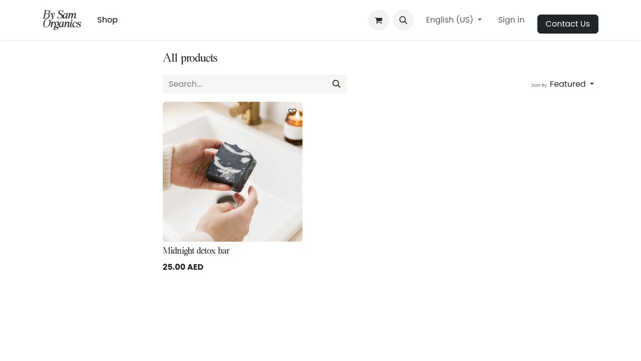 Screenshot of Bysamorganics.com
