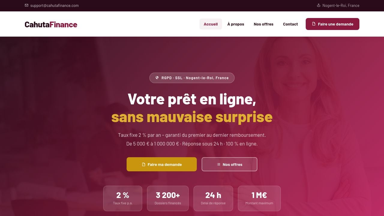 Screenshot of Cahutafinance.com