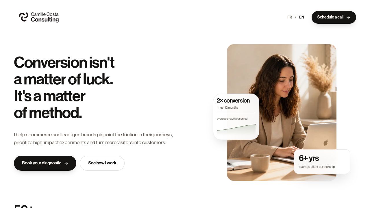 Screenshot of Camillecosta.consulting