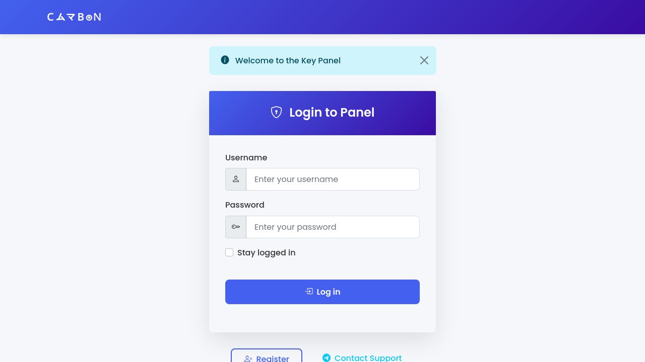 Screenshot of Carbonpanel.xyz