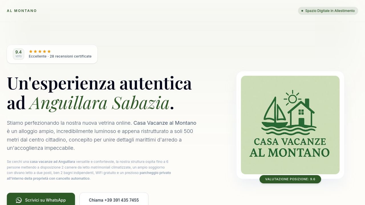 Screenshot of Casavacanzealmontano.com