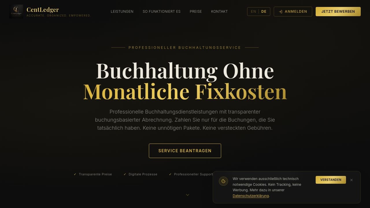 Screenshot of Centledger.de