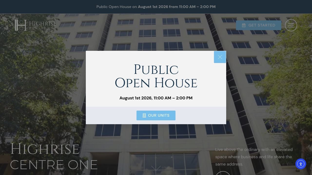 Screenshot of Centreoneresidences.com