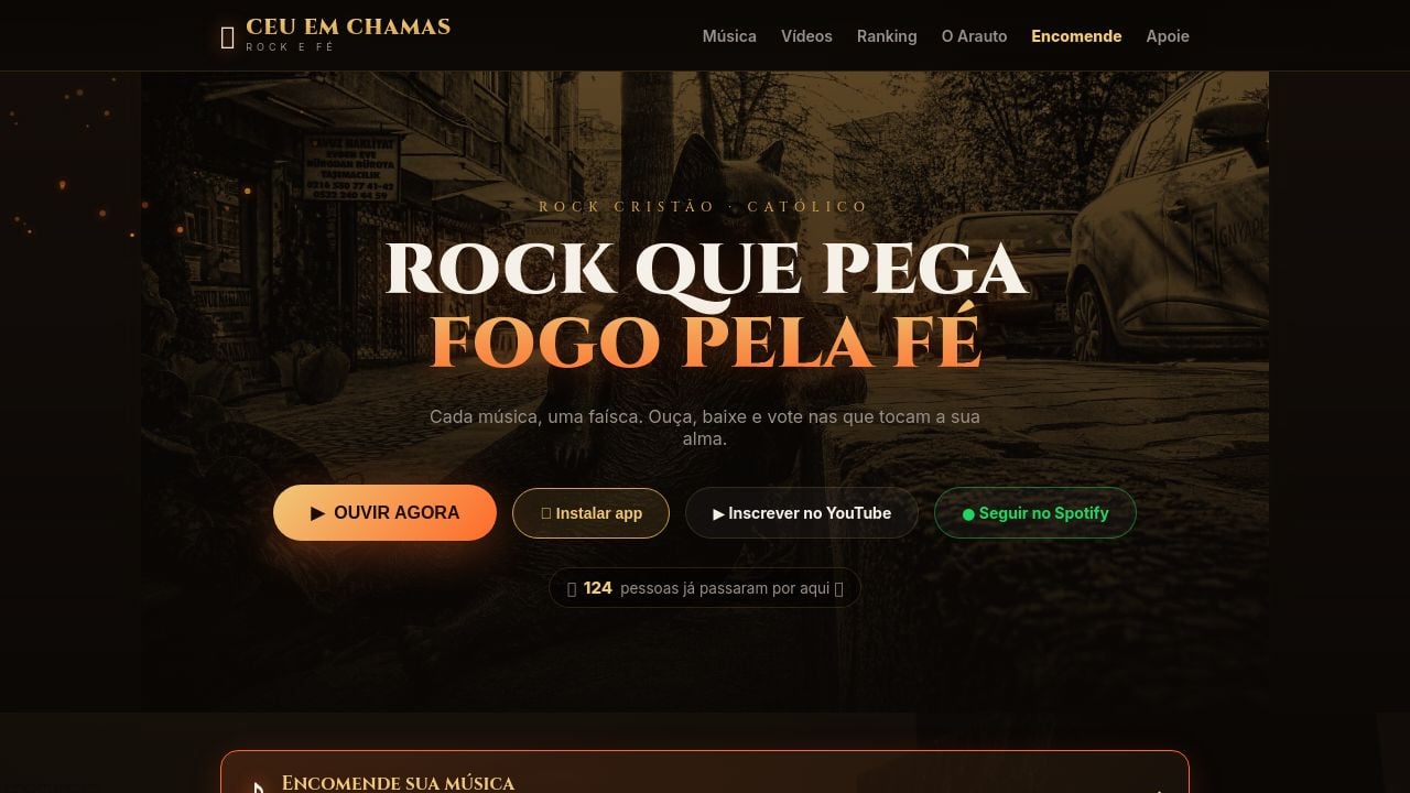 Screenshot of Ceuemchamas.com.br