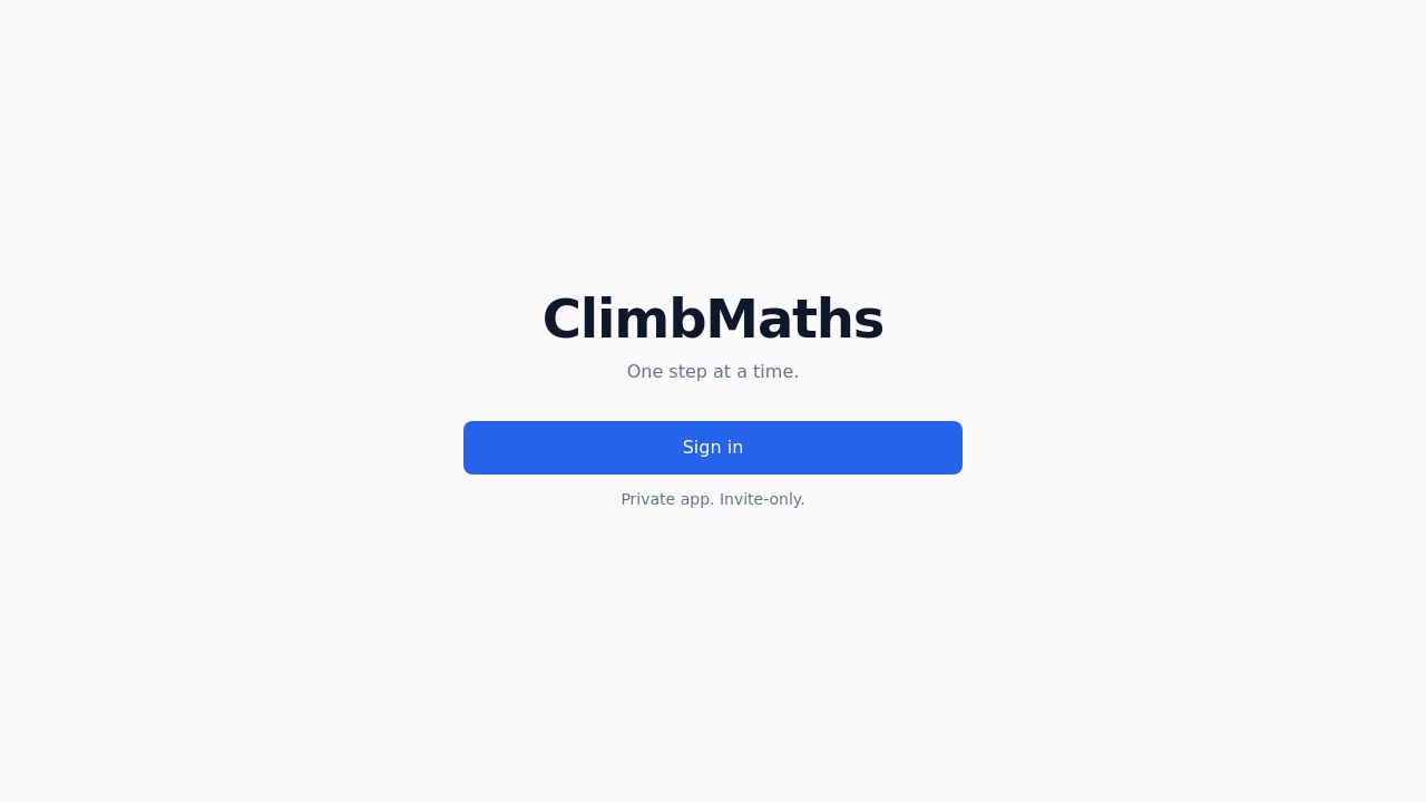Screenshot of Climbmaths.app