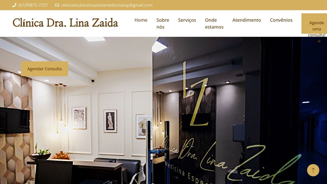 Screenshot of Clinicadralinazaida.com.br