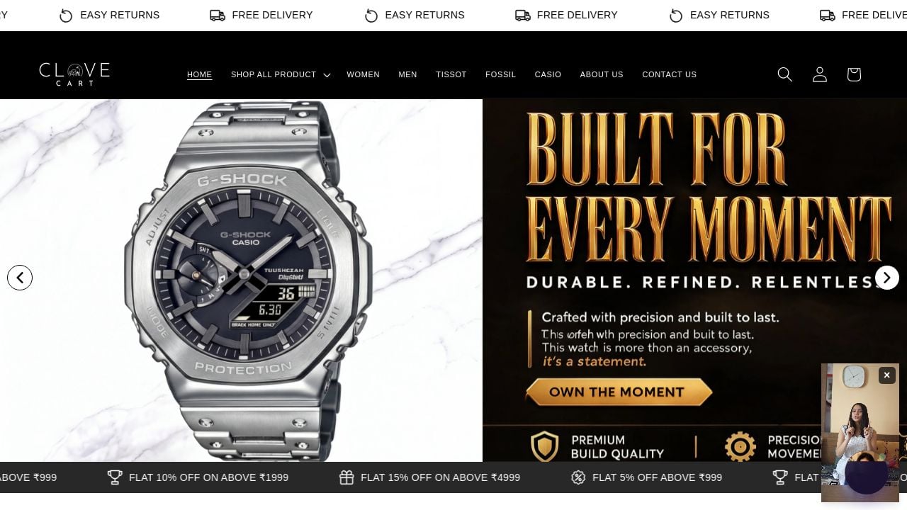 Screenshot of Clovecart.in