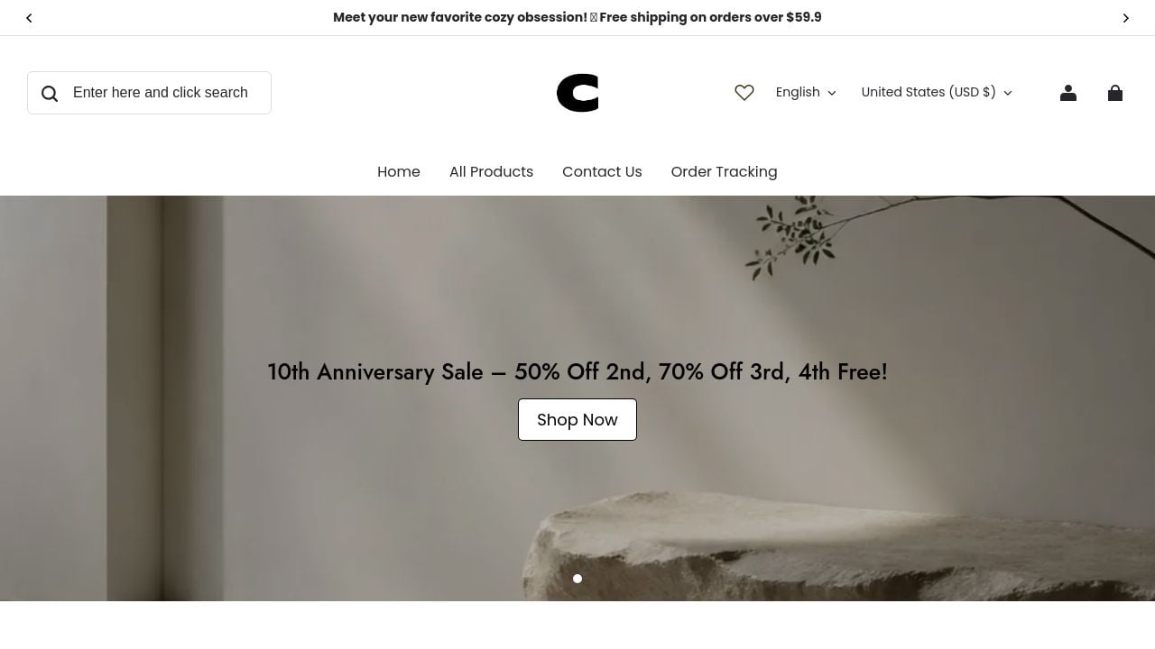Screenshot of Comfsho.com