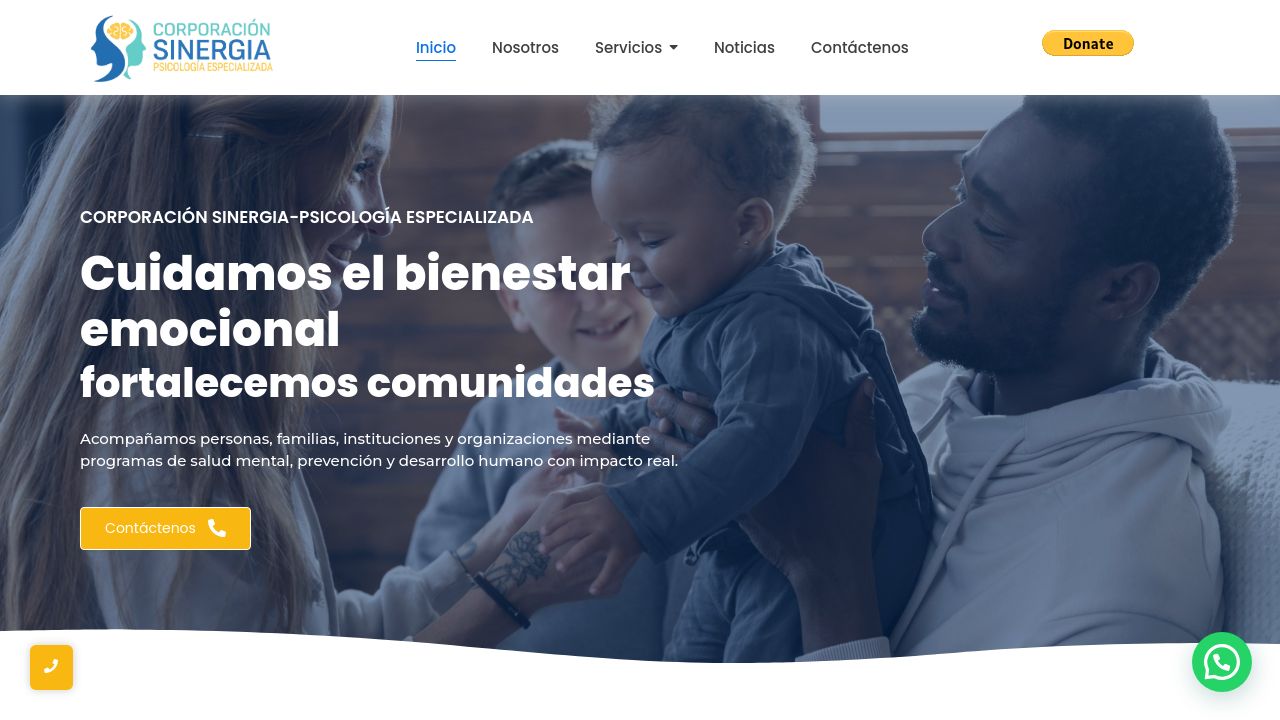 Screenshot of Corporacionsinergia.org