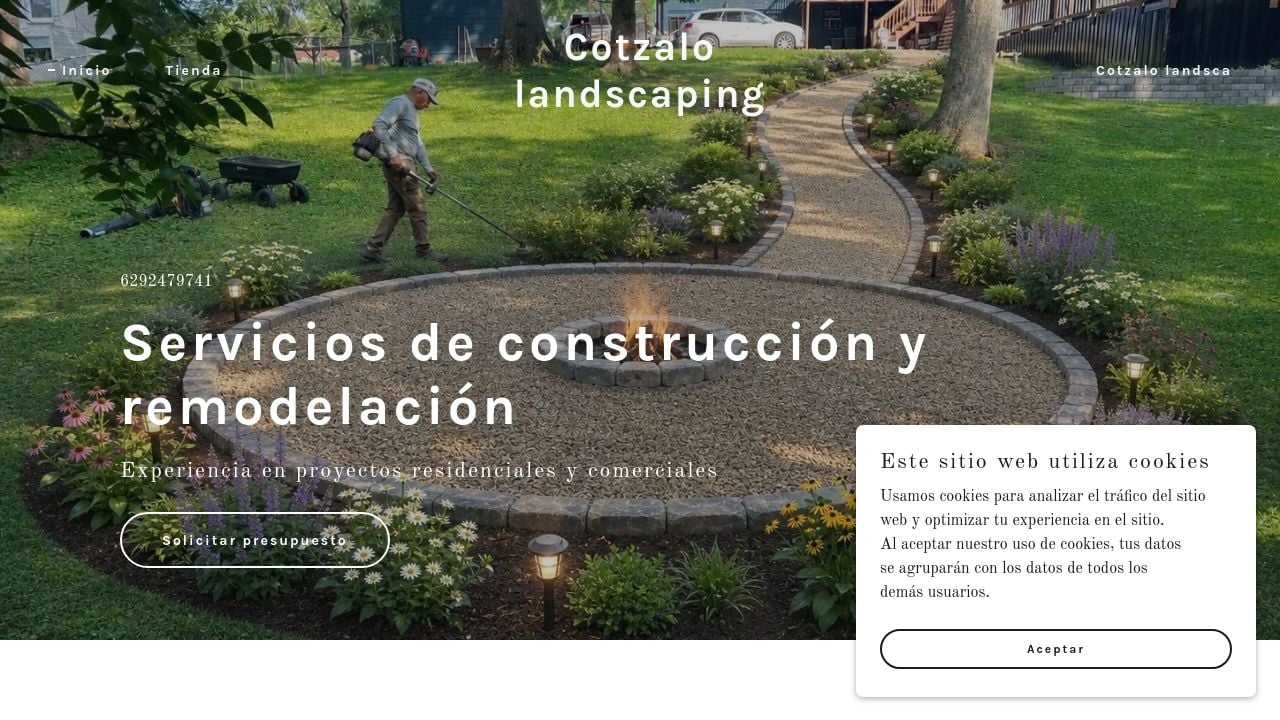 Screenshot of Cotzalolandscaping.com