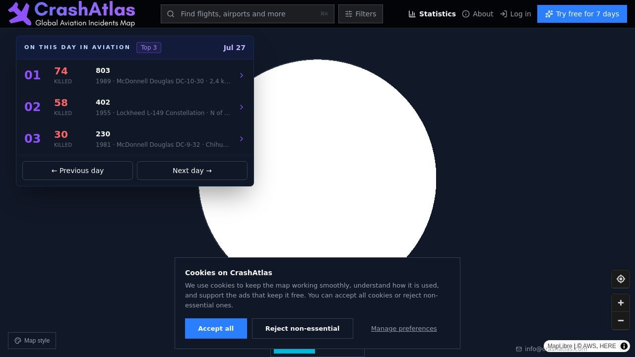 Screenshot of Crashatlas.com