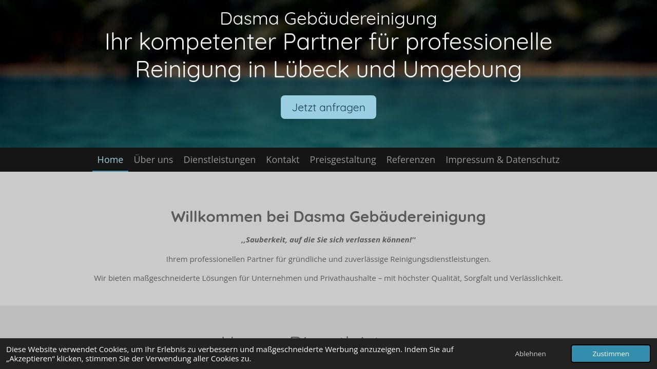 Screenshot of Dasmareinigung.de