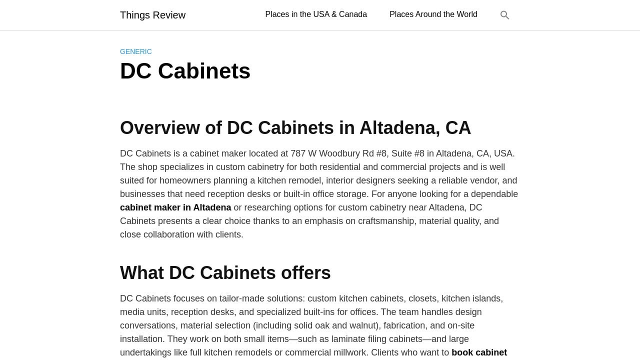 Screenshot of Dccabinets.biz