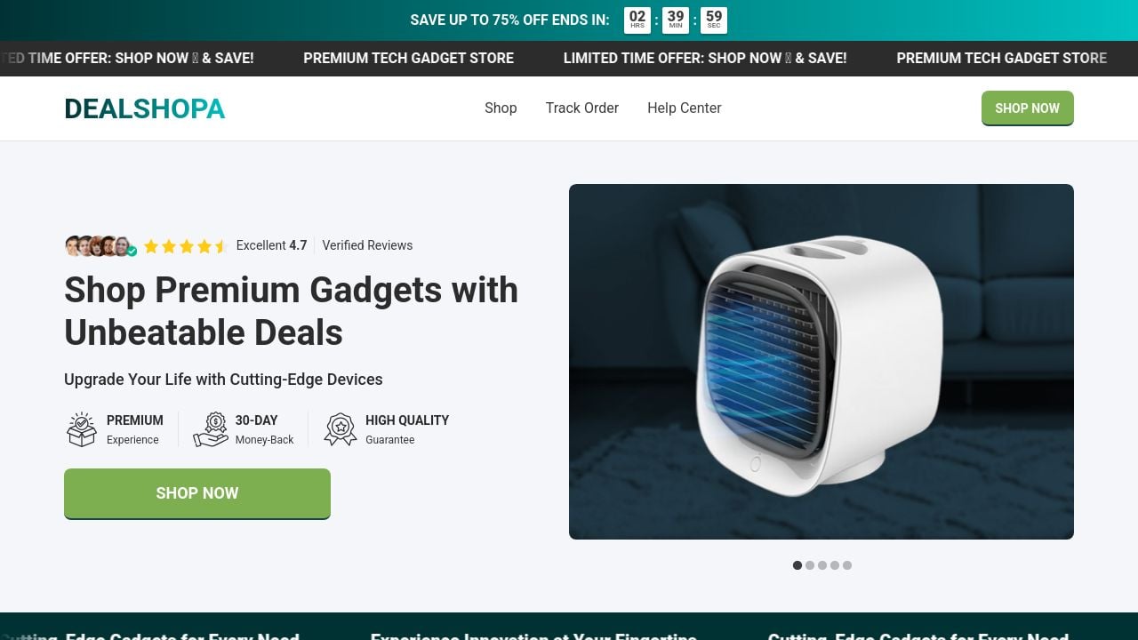 Screenshot of Dealshopa.com