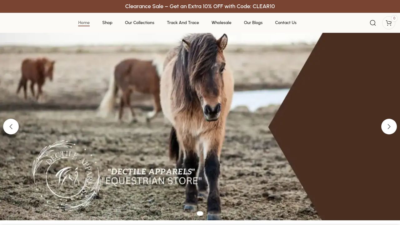 Screenshot of Dectileapparels.com
