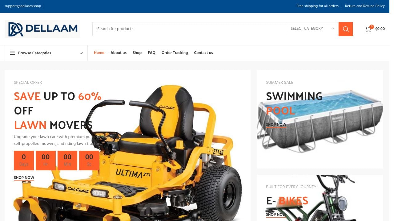 Screenshot of Dellaam.com