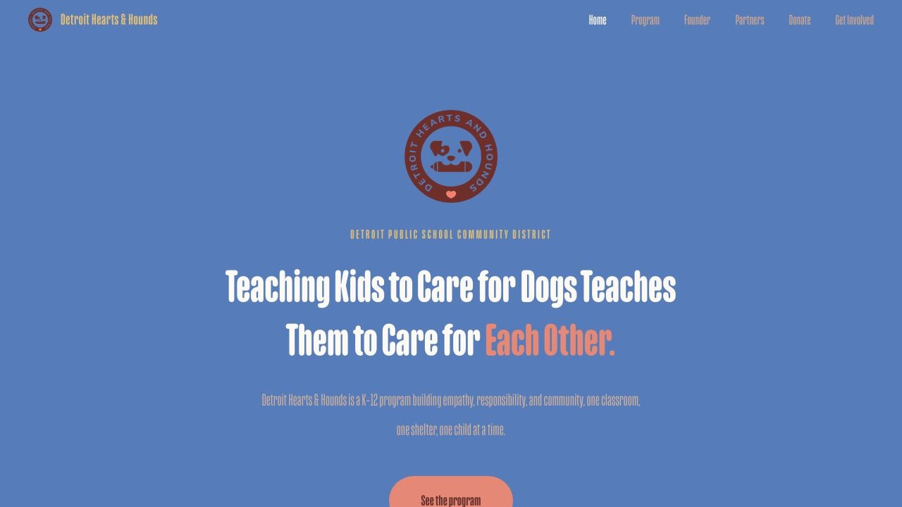 Screenshot of Detroitheartsandhounds.org