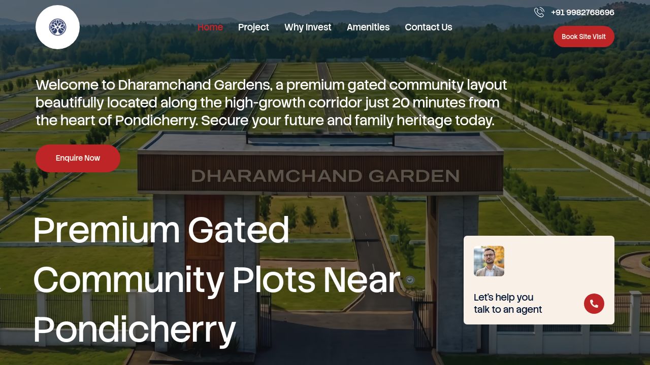 Screenshot of Dharamchandgarden.com