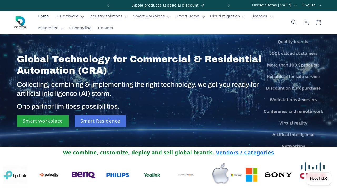 Screenshot of Digitizerglobal.com