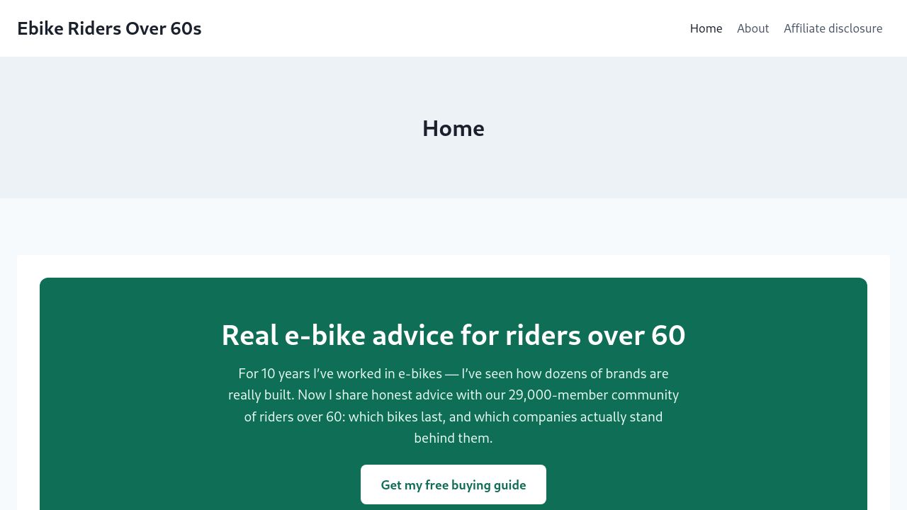 Screenshot of Ebikeridersover60s.com