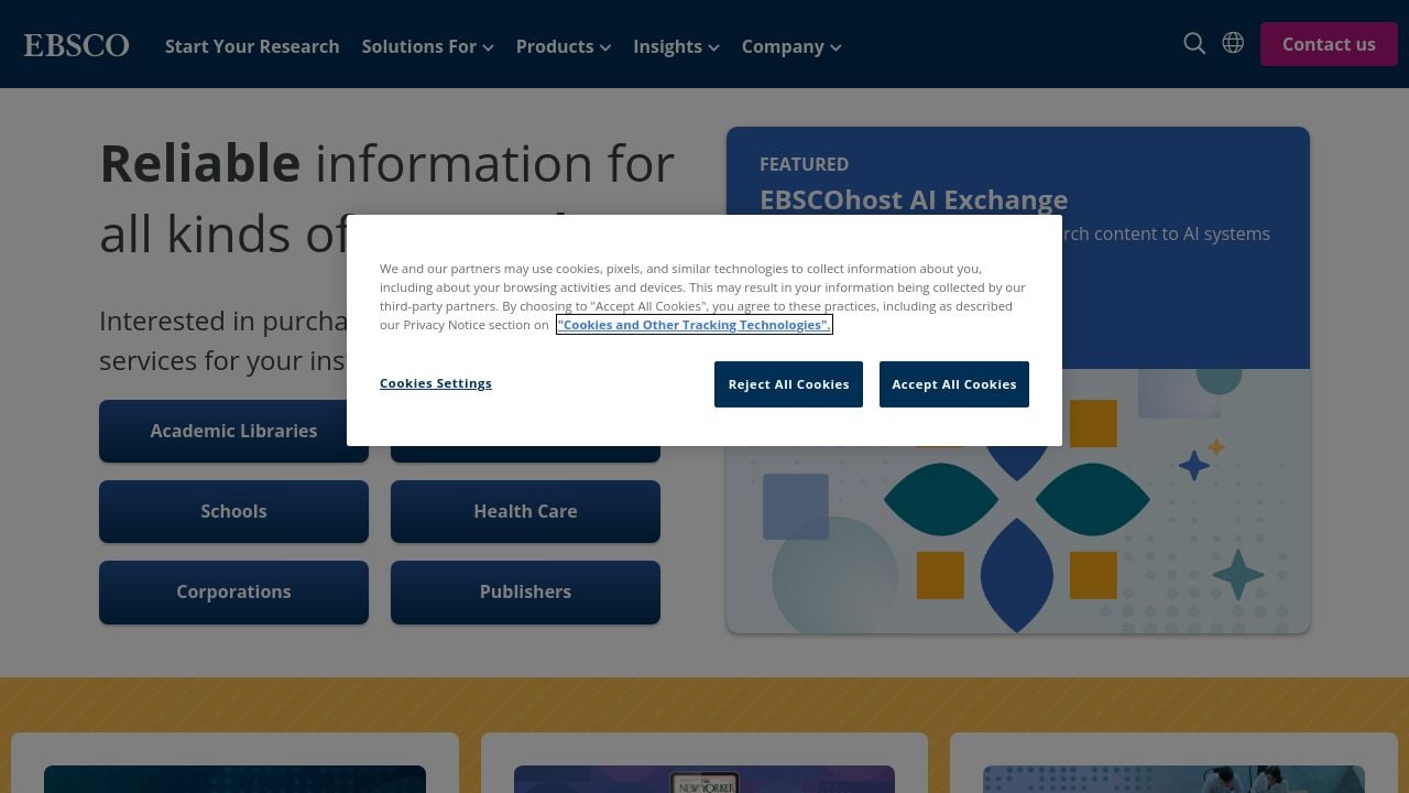 Screenshot of Ebscohost.com