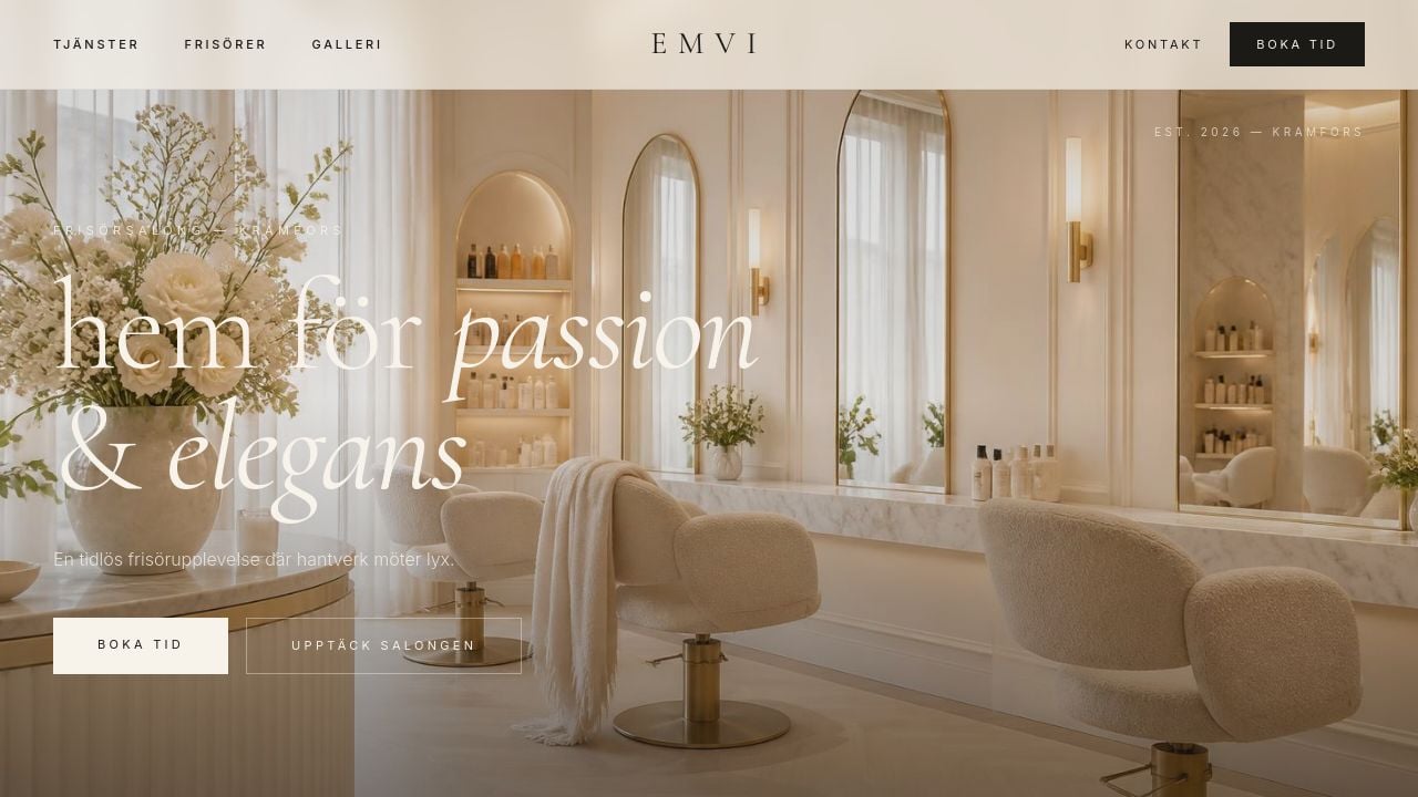 Screenshot of Emvihair.se