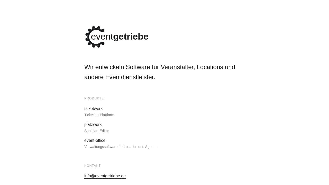 Screenshot of Eventgetriebe.live