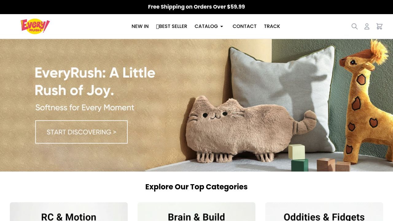 Screenshot of Everyrush.com