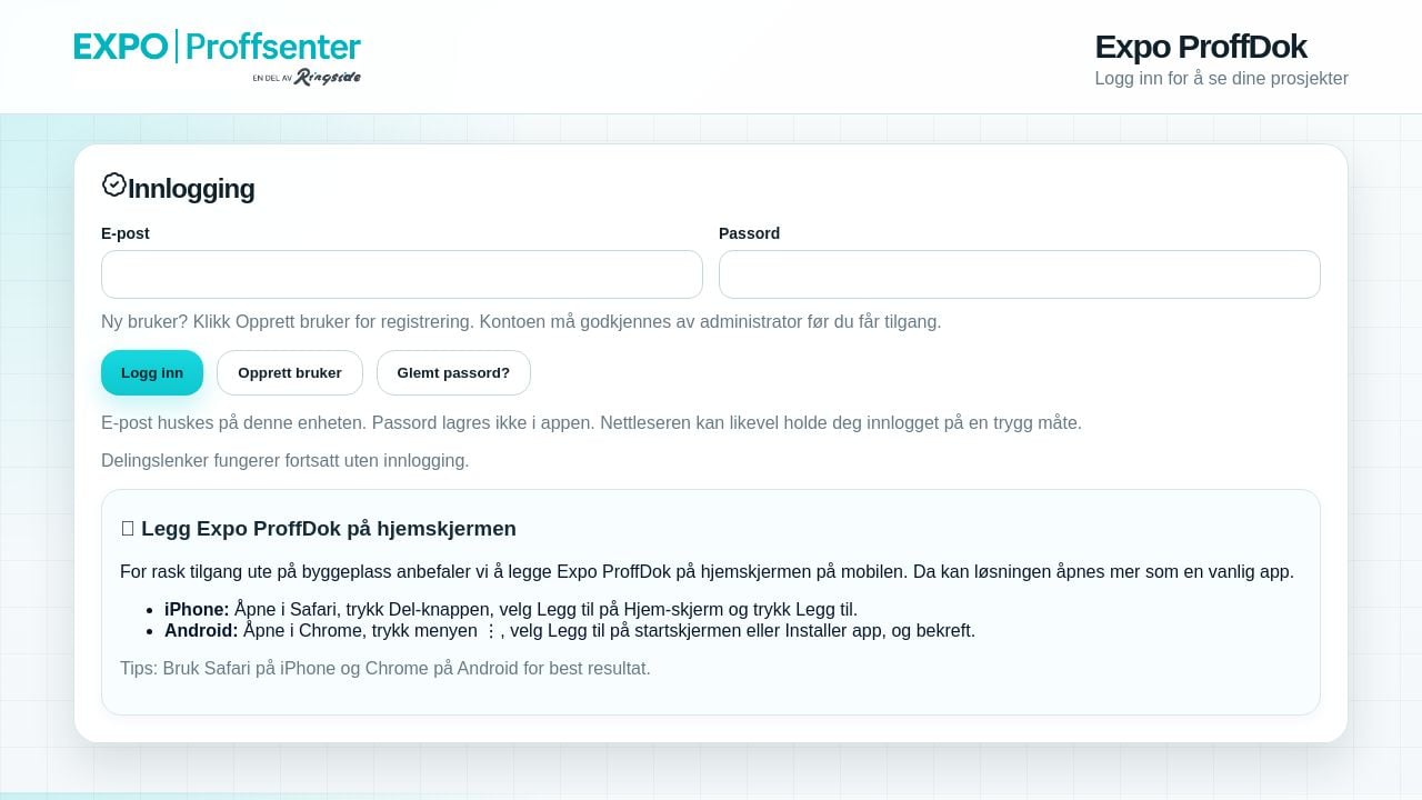 Screenshot of Expo-proffdok.app