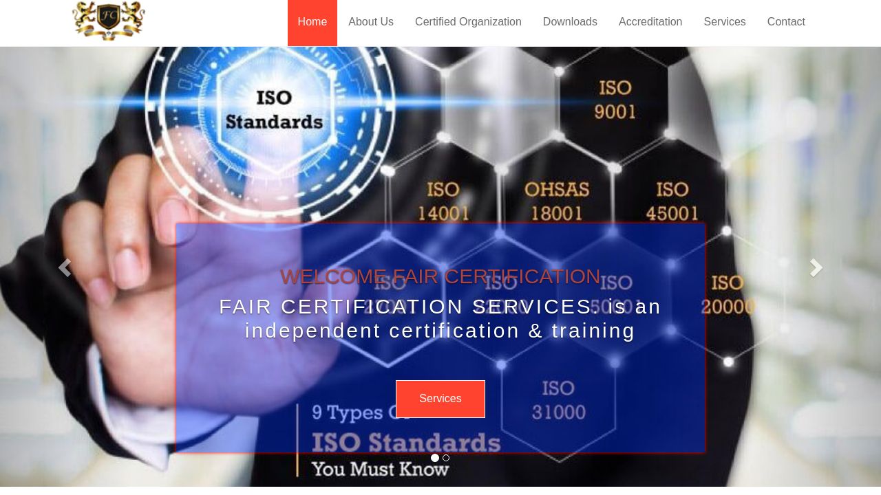 Screenshot of Faircertification.com