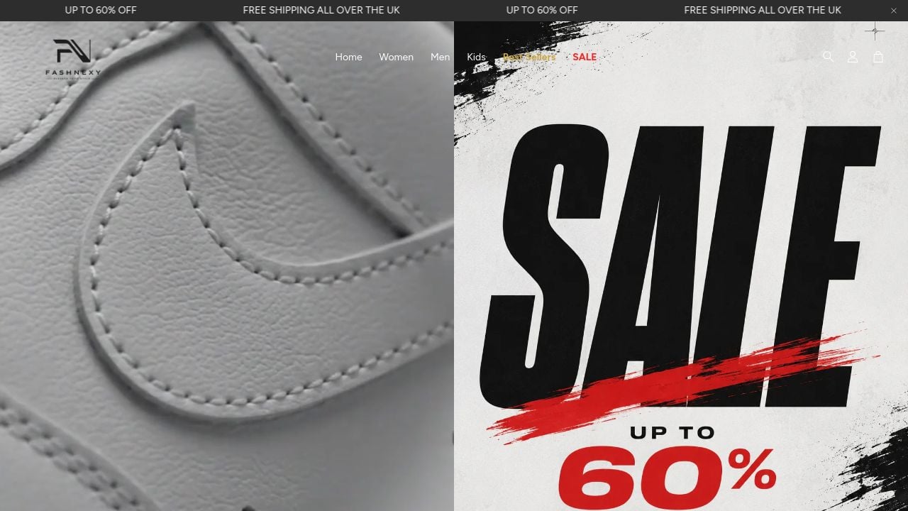 Screenshot of Fashnexy.com