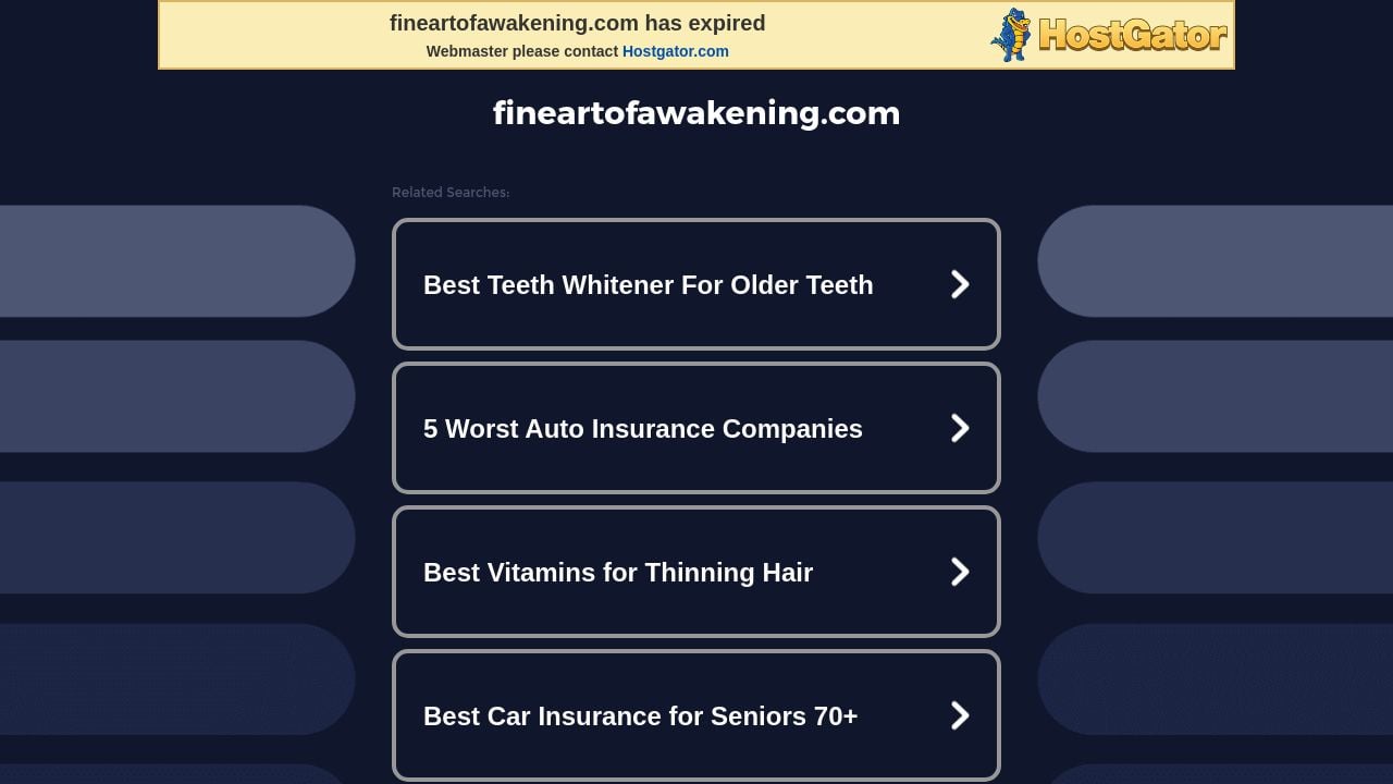 Screenshot of Fineartofawakening.com