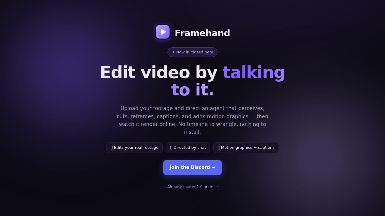 Screenshot of Framehand.com