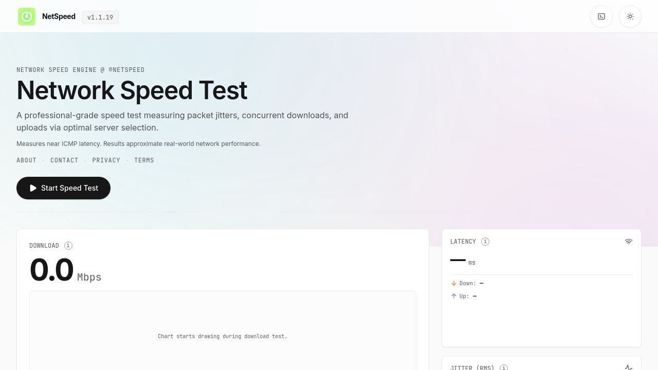 Screenshot of Freenetspeed.com