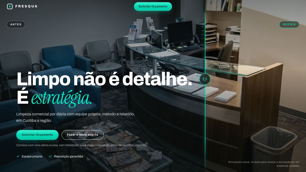 Screenshot of Fresqualimpezacomercial.com.br