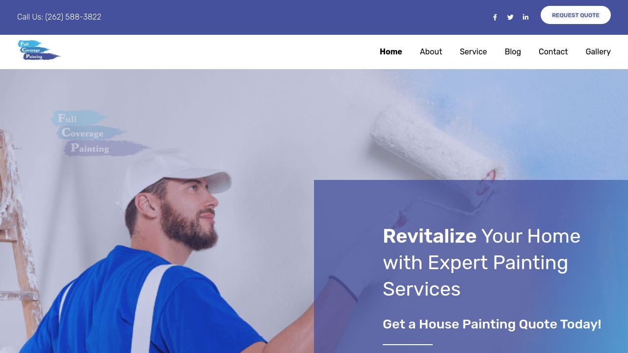 Screenshot of Fullcoveragepainting.net