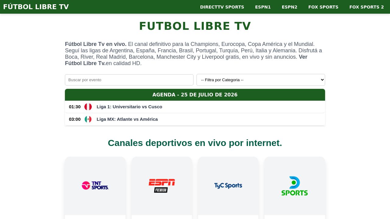 Screenshot of Futbolibrepe.com