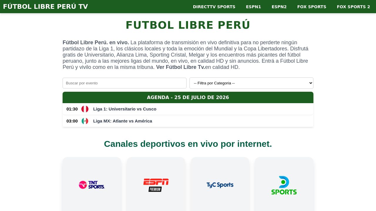 Screenshot of Futbollibrepe.pe