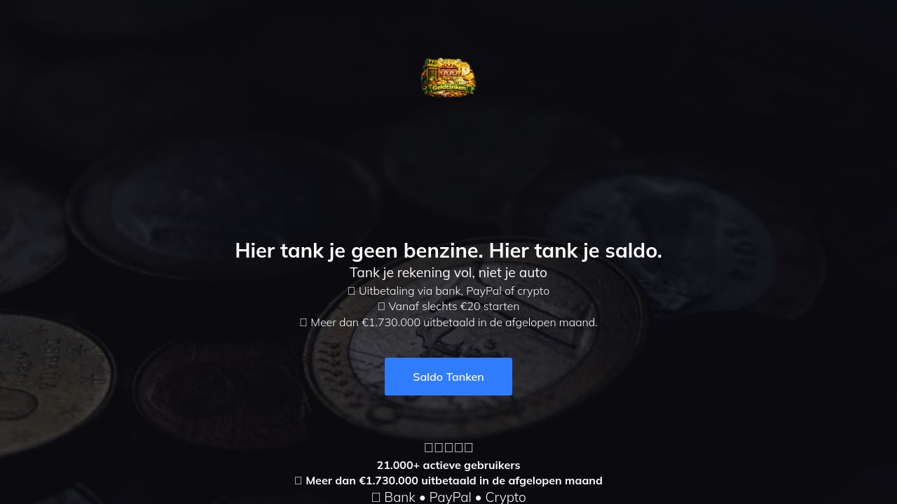 Screenshot of Geldtanken.nl