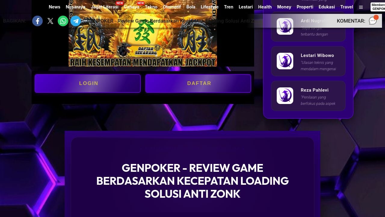 Screenshot of Genpoker.net