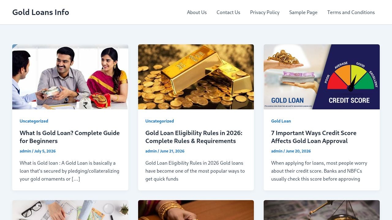 Screenshot of Goldloansinfo.com