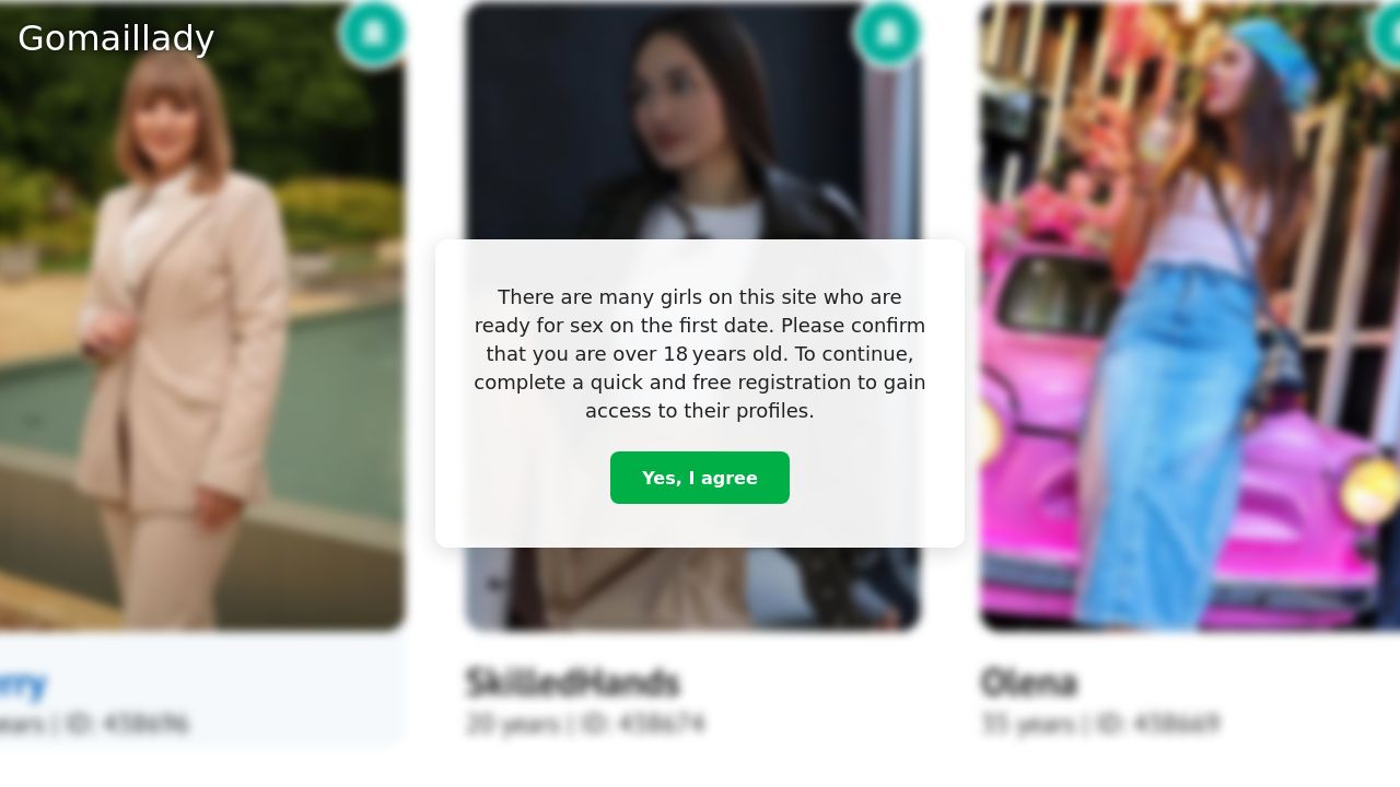 Screenshot of Gomaillady.com