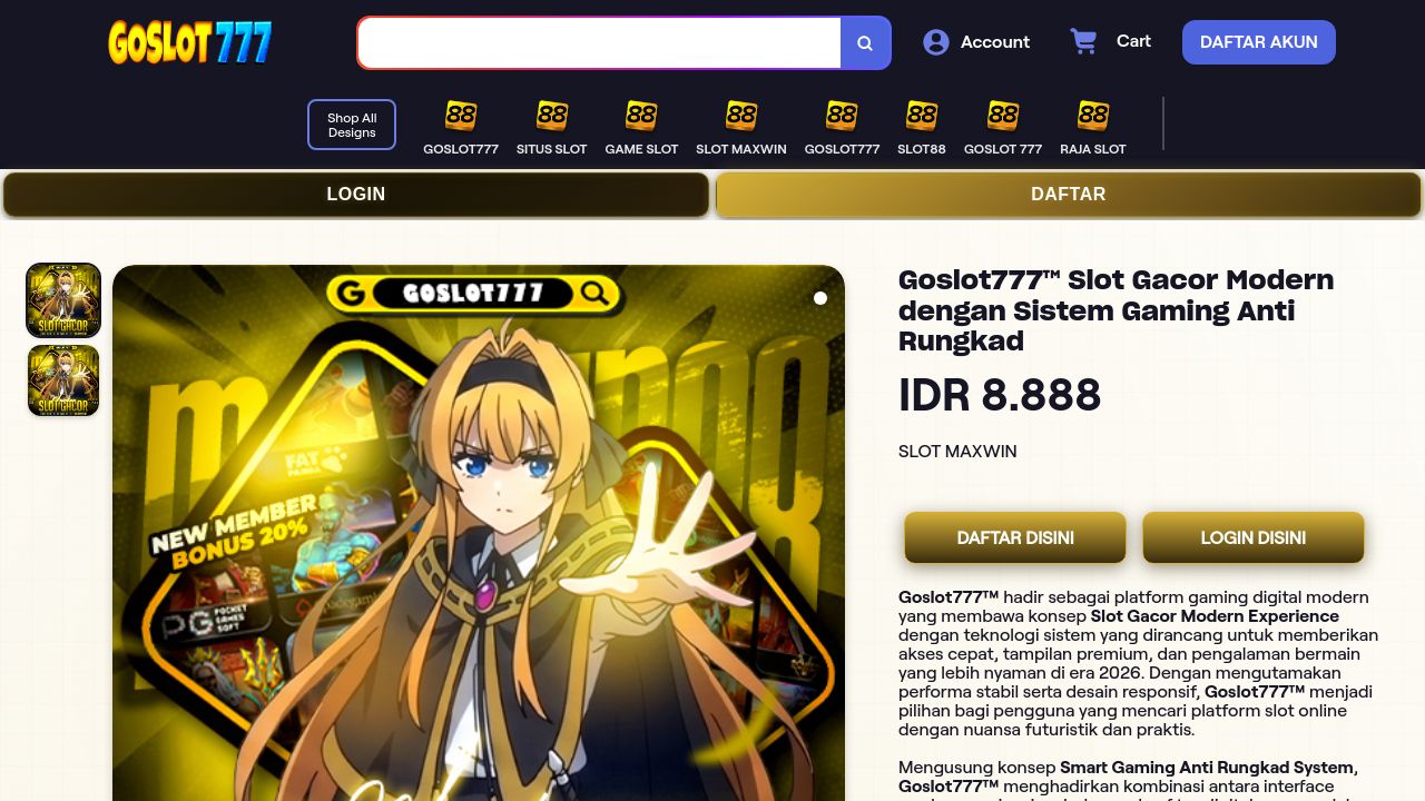 Screenshot of Goslot777.org