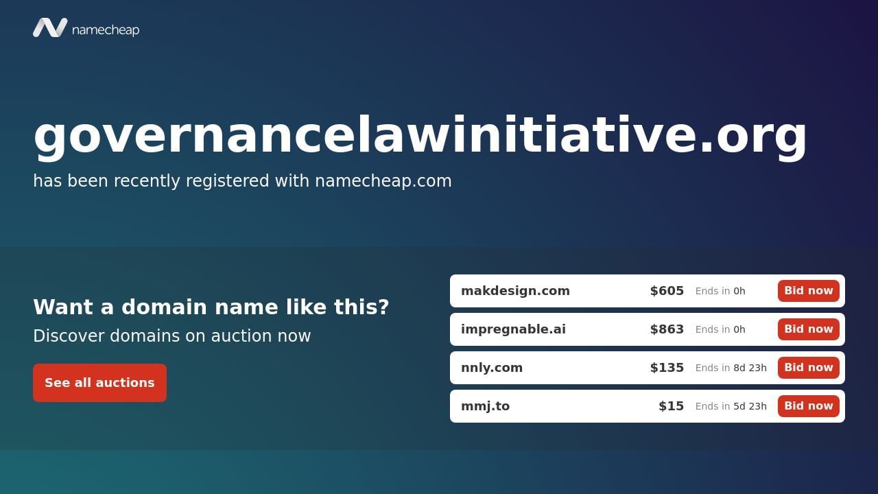 Screenshot of Governancelawinitiative.org