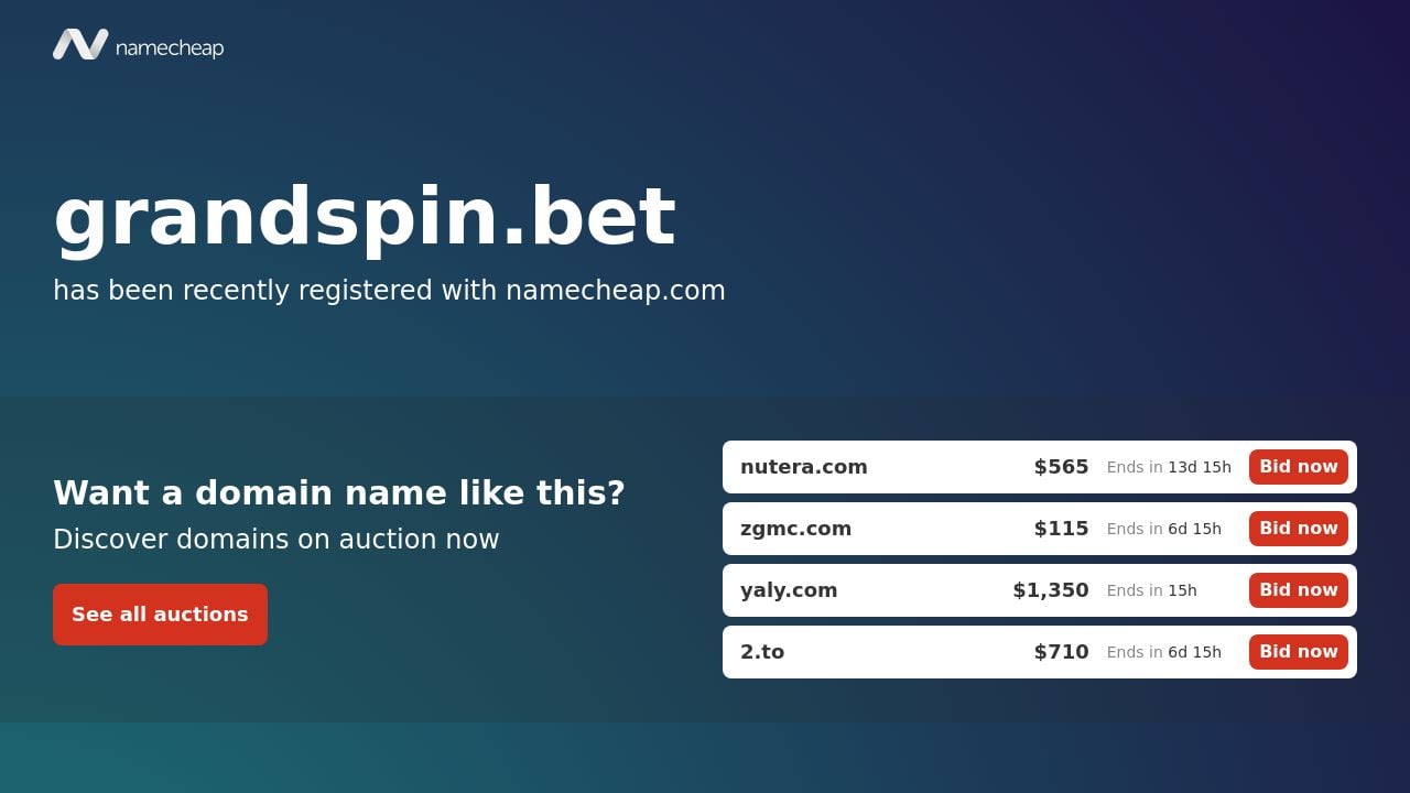 Screenshot of Grandspin.bet