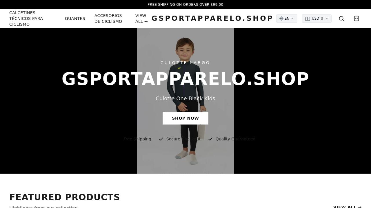 Screenshot of Gsportapparelo.shop