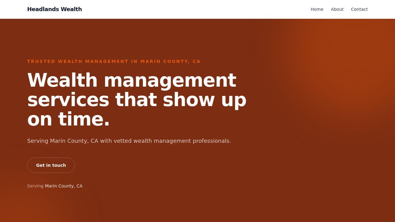 Screenshot of Headlandswealth.com