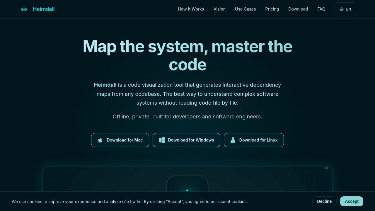 Screenshot of Heimdall-map.com